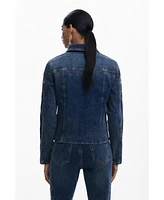 Desigual Women's Embroidered denim jacket