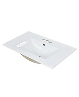 30" Modern Bathroom Vanity: Single Sink, 2 Drawers, Tip-out