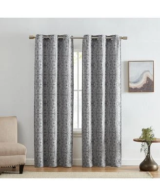 Elrene Home Fashions Berber Ikat Print Blackout Window Curtain Panel Set Of 2