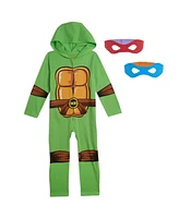 Teenage Mutant Ninja Turtles Zip Up Cosplay Costume Coverall and Masks