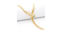 Snake Y Necklace with Cubic Zirconia Details