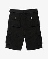 Boy's Belted Twill Cargo Shorts