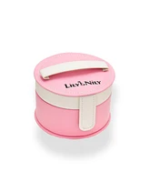 Lily Nily Girls Pink and White Jewelry Travel Mirror Storage Box