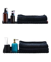 Lugo 24"x12" Garage Wall Shelves, 2 Pack, Black