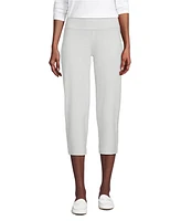 Lands' End Women's Petite Starfish Mid Rise Pull On Crop Pants