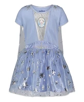 Disney Frozen Princess Anna Elsa Girls Gown and Headband Toddler to Big Kid