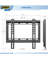 ProMounts Flat / Fixed Tv Wall Mount for 13" to 47" TVs, Holds up to 55lbs