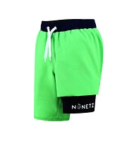 NoNetz Boys Wave Regular Fit 8" Inseam No Rash Swim Trunks