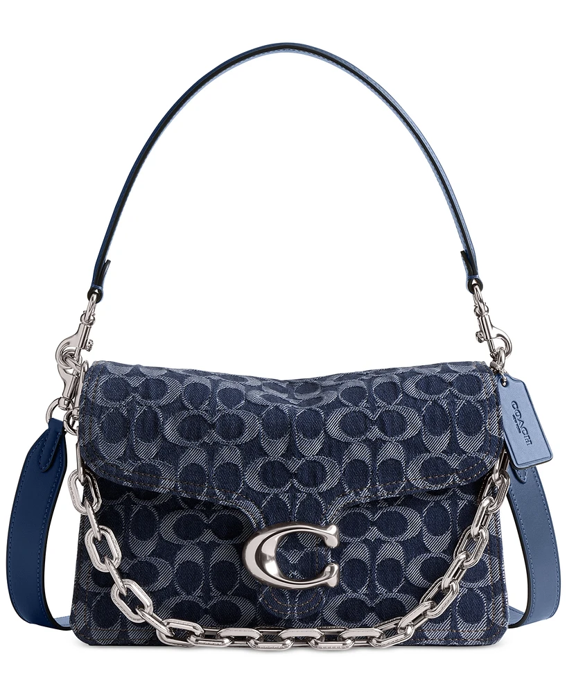 Coach Small Chain Tabby Shoulder Bag in Signature Denim