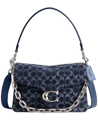 Coach Small Chain Tabby Shoulder Bag in Signature Denim