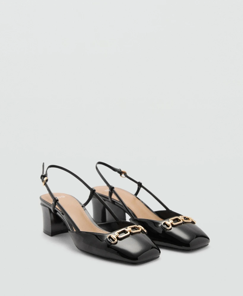 Mango Women's Link Detail Heeled Shoes