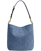 Coach Willow Soft Small Denim Bucket Bag