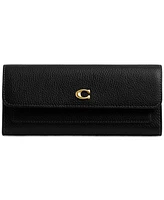 Coach Mila Leather Long Flap Wallet