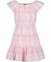 Tommy Hilfiger Big Girls Tiered Flutter Sleeve Dress