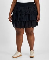 And Now This Plus Tiered Ruffle Mini Skirt, Exclusively at Macy's