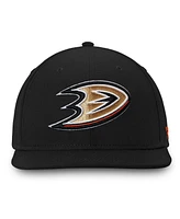 Fanatics Men's Black Anaheim Ducks Core Fitted Hat