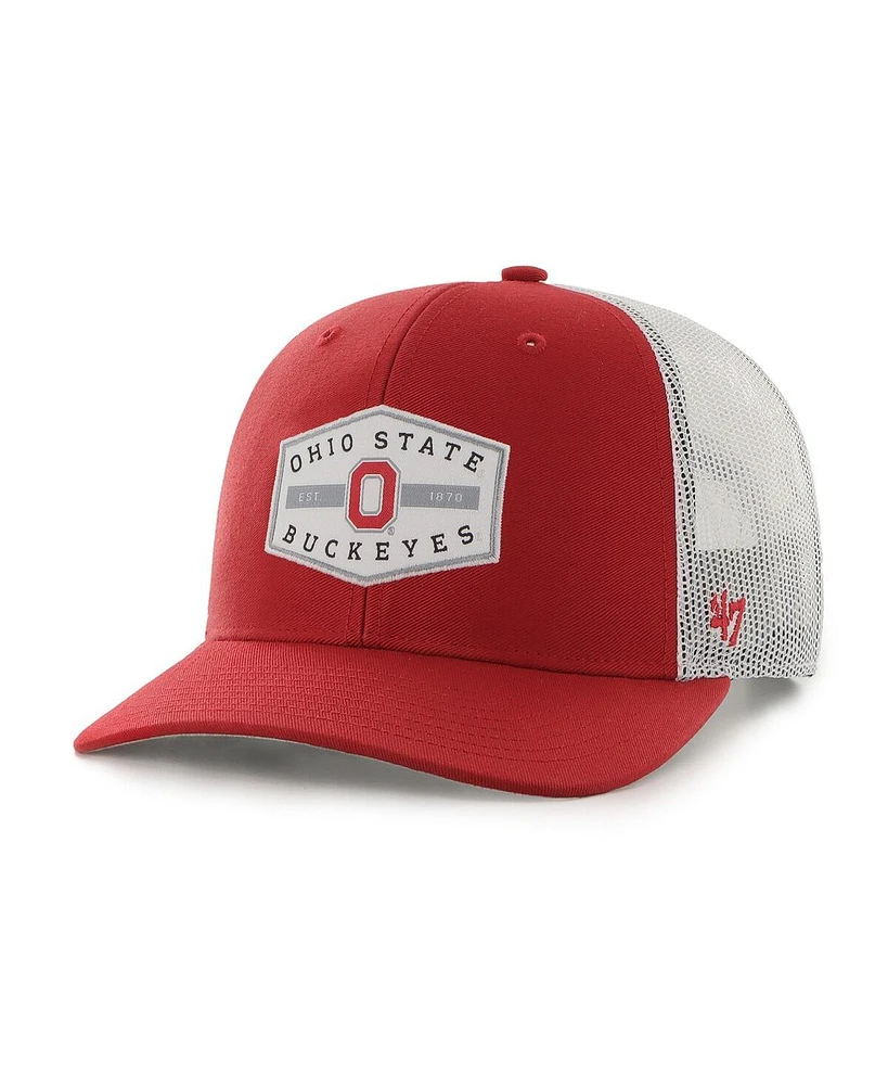 '47 Brand Men's Red Ohio State Buckeyes Trawler Clean Up Adjustable Hat