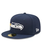 Men's New Era College Navy Seattle Seahawks Crown Super Bowl Xlviii Champions 59FIFTY Fitted Hat