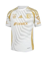 Adidas Big Boys and Girls White Tigres Uanl 2024/25 Replica Jersey