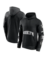 Fanatics Men's Black Brooklyn Nets Home Court Pullover Hoodie