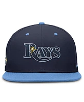 Nike Men's Navy/Light Blue Tampa Bay Rays 25th Anniversary True Primetime Two-Tone Performance Fitted Hat