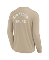 Fanatics Men's and Women's Khaki San Antonio Spurs Elements Super Soft Long Sleeve T-Shirt