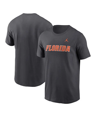 Jordan Men's Anthracite Florida Gators Primetime Wordmark T-Shirt