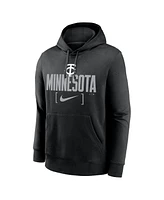 Nike Men's Black Minnesota Twins Club Stack Fleece Pullover Hoodie