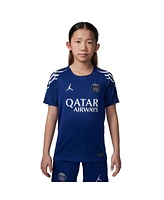 Jordan Big Boys and Girls Blue Paris Saint-Germain 2024/25 Fourth Replica Jersey