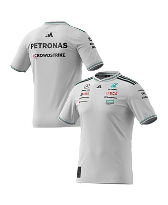 Adidas Men's White Mercedes-amg Petronas F1 Team Driver Wear Authentic T-Shirt