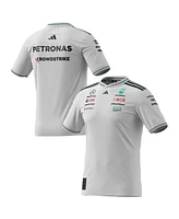 Adidas Men's White Mercedes-amg Petronas F1 Team Driver Wear Authentic T-Shirt