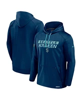 Fanatics Men's Deep Sea Blue Seattle Kraken Authentic Pro Rink Fleece Pullover Hoodie