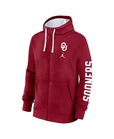 Jordan Men's Crimson Oklahoma Sooners Primetime Primary Mascot Full-Zip Hoodie