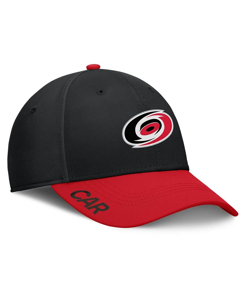 Fanatics Men's Black/Red Carolina Hurricanes Authentic Pro Rink Flex Hat