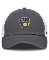 Nike Men's Gray Milwaukee Brewers Adjustable Trucker Hat