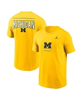 Jordan Men's Maize Michigan Wolverines 2-Hit T-Shirt