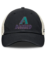 Nike Men's Black/Natural Arizona Diamondbacks Cooperstown Collection Club Trucker Adjustable Hat