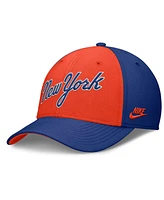 Nike Men's Royal/Orange New York Mets Rise Swoosh Performance Flex Hat