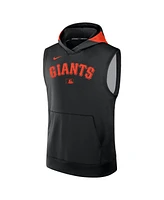 Nike Men's Black San Francisco Giants Authentic Collection Performance Sleeveless Pullover Hoodie