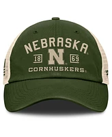 Fanatics Men's Olive Nebraska Huskers Oht Military Appreciation Frontier Trucker Adjustable Hat