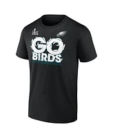 Fanatics Men's Black Philadelphia Eagles Super Bowl Lix Champions on Top Go Birds T-Shirt