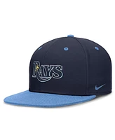 Nike Men's Navy/Light Blue Tampa Bay Rays 25th Anniversary True Primetime Two-Tone Performance Fitted Hat