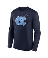 Jordan Men's Navy North Carolina Tar Heels Primetime Primary Legend Long Sleeve T-Shirt