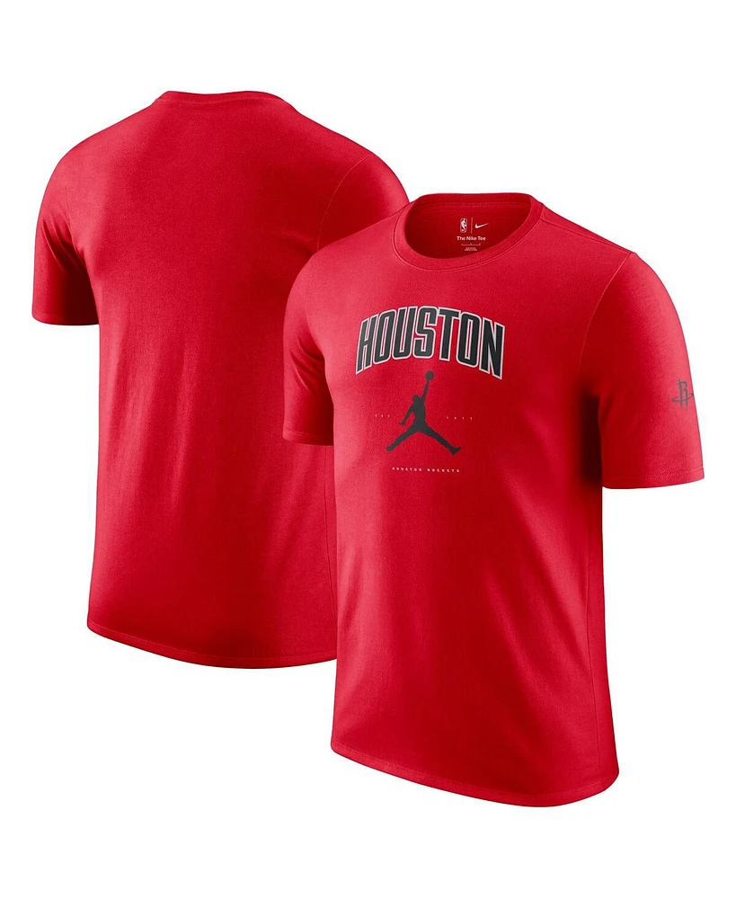 Jordan Men's and Women's Red Houston Rockets Essential Cities T-Shirt