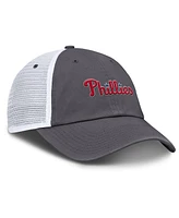 Nike Men's Gray Philadelphia Phillies Wordmark Club Adjustable Trucker Hat