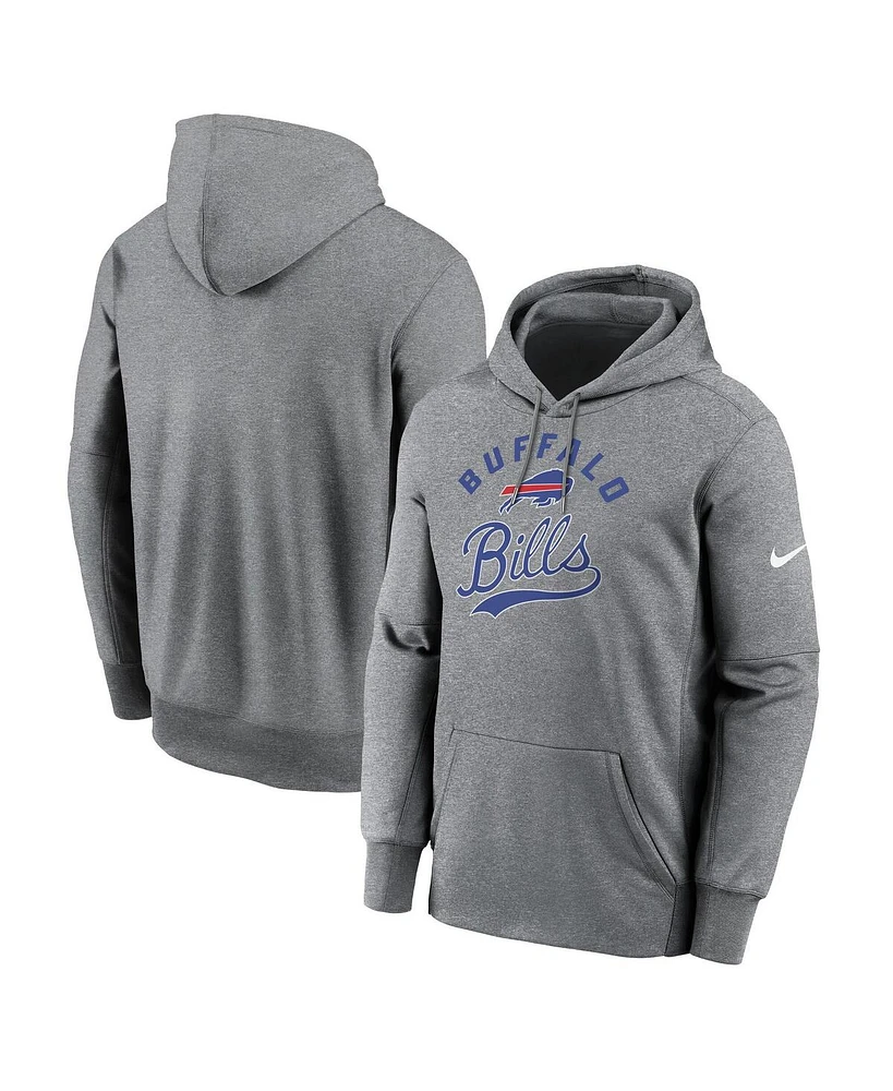 Nike Men's Heather Gray Buffalo Bills Performance Fleece Pullover Hoodie