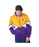 Starter Men's Gold/Purple Los Angeles Lakers Rush Applique Full-Zip Track Jacket