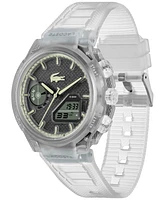 Lacoste Men's LC33 Clear Silicone Strap Watch, 45mm