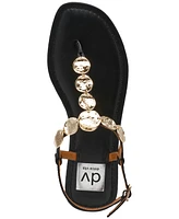 Dv Dolce Vita Women's Jaime Embellished Jewelry T-Strap Flat Sandals