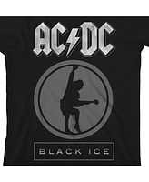 Ac/Dc Boys Acdc Black Ice Crew Neck Short Sleeve T-shirt-Small